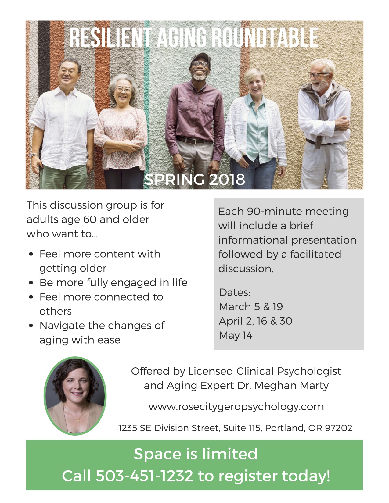 Rar Spring 2018 Flyer Rose City Geropsychology Llc Rar Spring 2018 Flyer